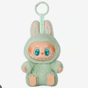 Green Plush Bunny Keychain